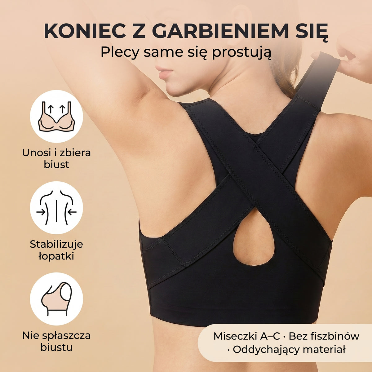 Stanik korygujący posturę