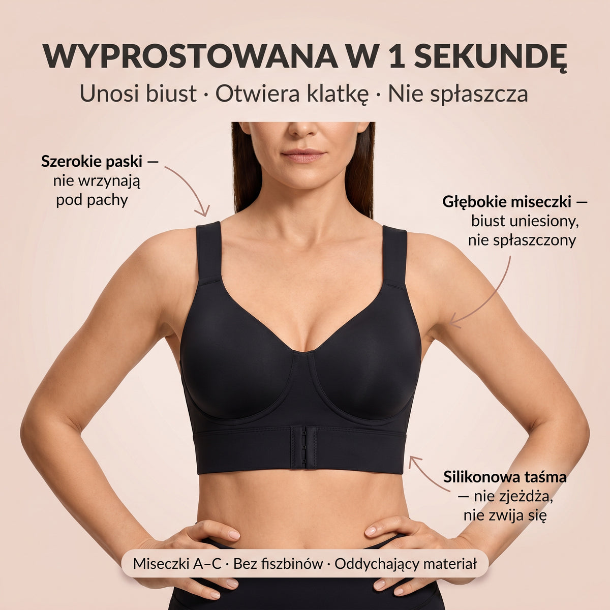 Stanik korygujący posturę